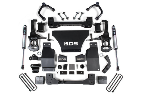 BDS Suspension 6 Inch Lift Kit | Chevy Silverado or GMC Sierra 1500 (19-26) 4WD | Gas | FOX 2.0 Performance Series / Strut Spacer 