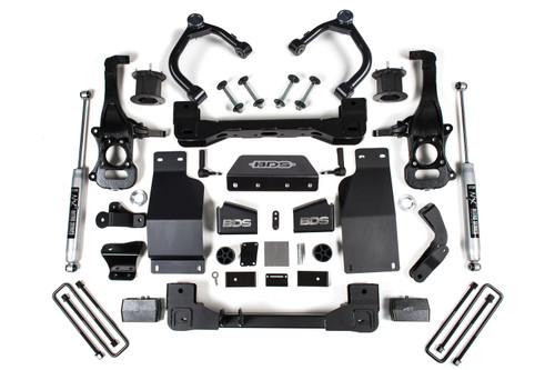 BDS Suspension 4 Inch Lift Kit | Chevy Silverado or GMC Sierra 1500 (19-24) 4WD | Diesel | NX2 Nitro Series / Strut Spacer 