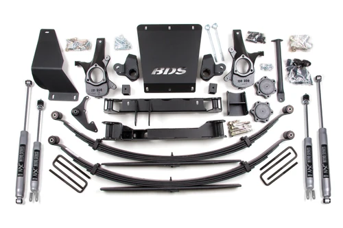 BDS Suspension 6 Inch Lift Kit | Chevy Silverado or GMC Sierra 1500 (99-06) 4WD | Leaf Springs / NX2 Nitro Series 