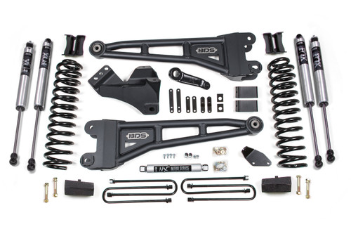 4 Inch Lift Kit w/ Radius Arm | Ford F250/F350 Super Duty (05-07) 4WD | Gas | Block Kit w/o Factory Overload / FOX 2.0 Performance Series