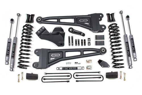 4 Inch Lift Kit w/ Radius Arm | Ford F250/F350 Super Duty (08-10) 4WD | Diesel | Block Kit w/ Factory Overload / NX2 Nitro Series