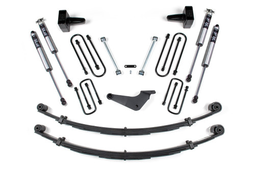 BDS Suspension 4 Inch Lift Kit | Ford F250/F350 Super Duty (99-04) 4WD | Square - Mfg Prior to 2-28-99 / w/o Factory Overload / FOX 2.0 Performance Series 