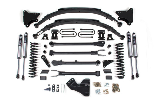BDS Suspension 4 Inch Lift Kit w/ 4-Link | Ford F250/F350 Super Duty (08-10) 4WD | Diesel | Leaf Springs / FOX 2.0 Performance Series 