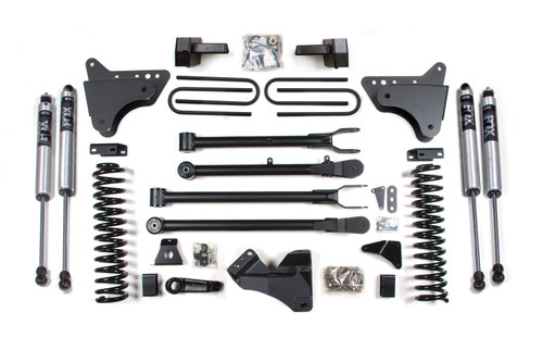 6 Inch Lift Kit w/ 4-Link | Ford F250/F350 Super Duty (08-10) 4WD | Gas | Block Kit w/ Factory Overload / FOX 2.0 Performance Series