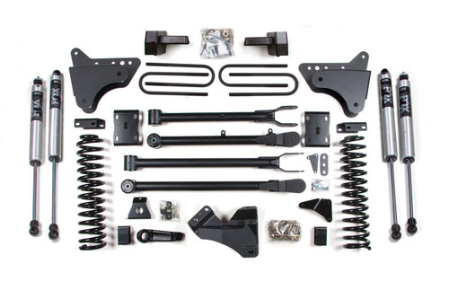BDS Suspension 4 Inch Lift Kit w/ 4-Link | Ford F250/F350 Super Duty (11-16) 4WD | Diesel | Block Kit / FOX 2.0 Performance Series 