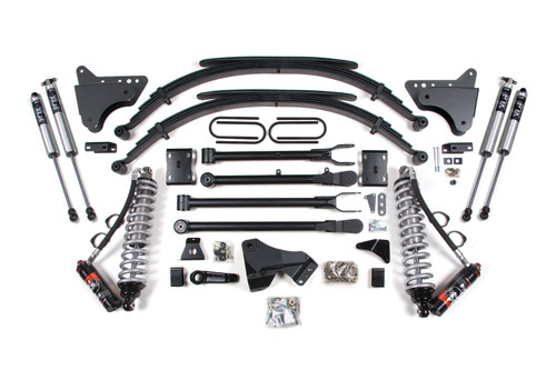 4 Inch Lift Kit w/ 4-Link | FOX 2.5 Performance Elite Coil-Over Conversion | Ford F250/F350 Super Duty (11-16) 4WD | Diesel | Leaf Springs