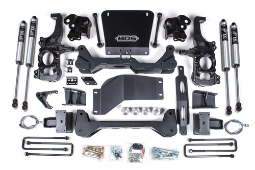 BDS Suspension 5 Inch Lift Kit | Chevy Silverado or GMC Sierra 2500HD/3500HD (20-26) 4WD | Block Kit w/ Factory Overload / FOX 2.0 Performance Series 