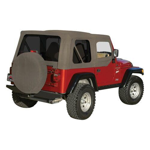 RT Offroad Complete Khaki Soft Top for TJ Wrangler w/ Unlimited Pkg w/ Soft Upper Doors 