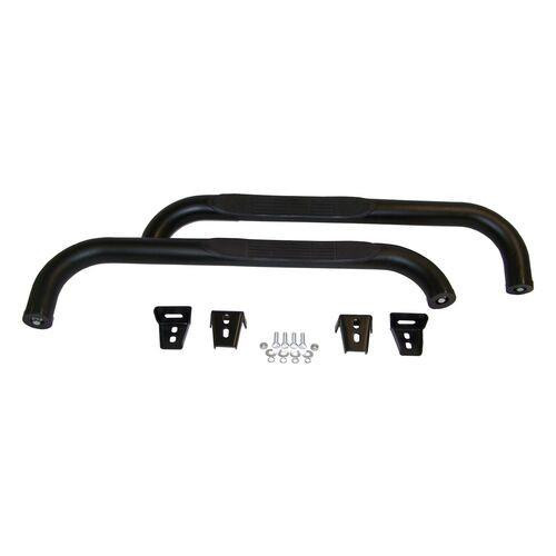 RT Offroad 3" Black Tubular Side Steps for 87-06 Jeep YJ, TJ Wrangler w/o Unlimited 