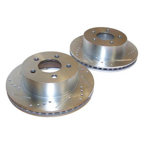 RT Offroad Left and Right Rear High Performance Rear Cross Drilled and Slotted Rotor Set 