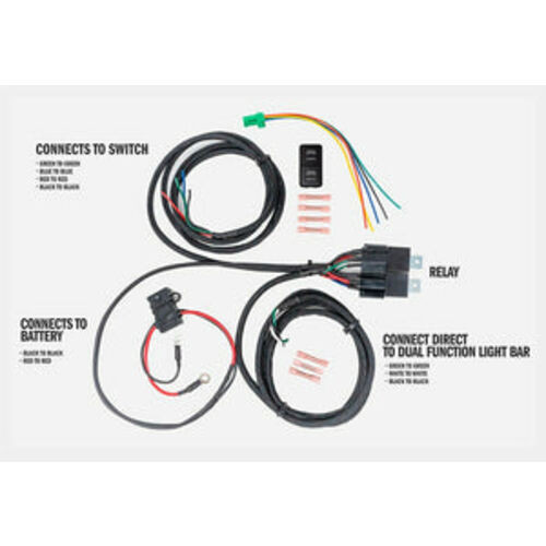 Cali Raised LED Wiring Harness for Dual Function Light Bar - Tall CR2446