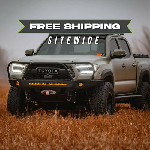 Tacoma Overland Front Bumper, Mid-Height Bull Bar