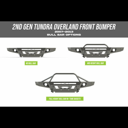 Tundra Overland Series Front Bumper, Mid-Height Bull Bar