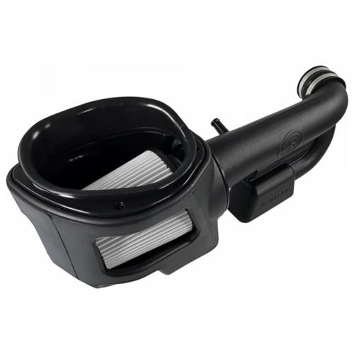 S B Products Cold Air Intake For 12-18 Jeep Wrangler JK V6-3.6L Dry Dry Extendable White S&B 