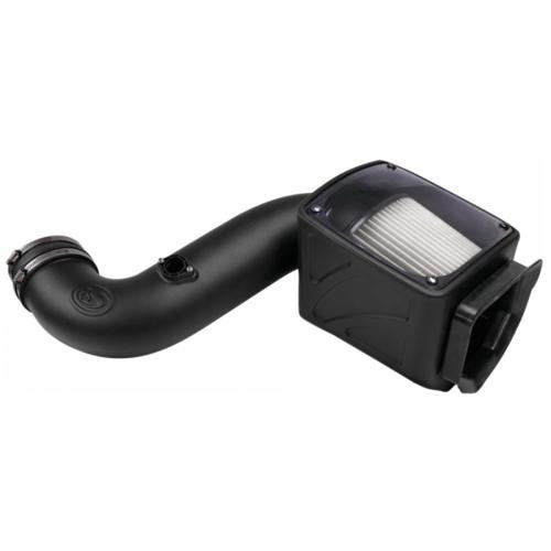 S B Products Cold Air Intake For 06-07 Chevrolet Silverado GMC Sierra V8-6.6L LLY-LBZ Duramax Dry Extendable White S&B 