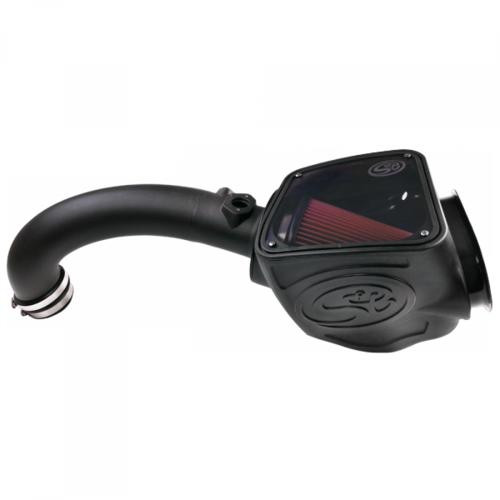 S B Products Cold Air Intake For 16-18 Nissan Titan, V8-5.0L Cummins Oiled Cotton Cleanable Red S&B 