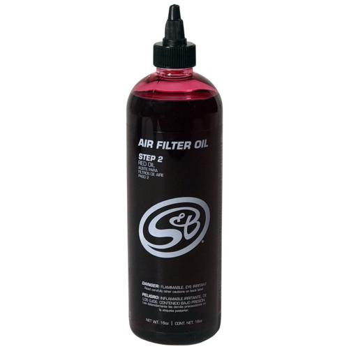 S B Products 16 oz. Bottle of Air Filter Oil - Red S&B 