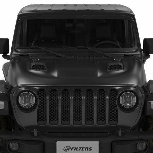 S B Products Jeep Air Hood Scoops for 18-22 Wrangler JL Rubicon 2.0L, 3.6L, 20-22 Jeep Gladiator 3.6L Scoops Only Kit S&B 