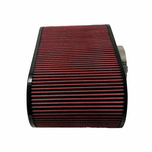 S B Products S & B Air Filter 4x12 Inch Oval with Hole Red Oil 