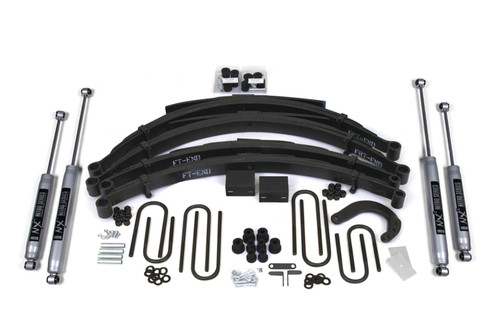 BDS Suspension 4 Inch Lift Kit | Chevy/GMC 3/4 Ton Truck/Suburban (73-76) 4WD | Leaf Springs / NX2 Nitro Series 