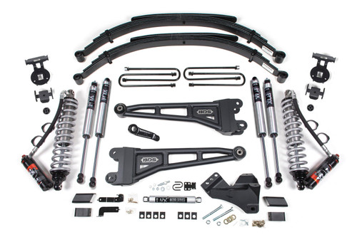 BDS Suspension 4 Inch Lift Kit w/ Radius Arm | FOX 2.5 Performance Elite Coil-Over Conversion | Ford F250/F350 Super Duty (17-19) 4WD | Diesel | Leaf Springs / FOX 2.0 Performance Series 