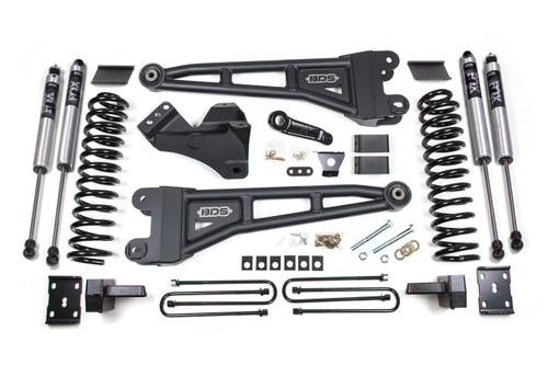 BDS Suspension 4 Inch Lift Kit w/ Radius Arm | Ford F250/F350 Super Duty (11-16) 4WD | Diesel | 5 Inch Block Kit / FOX 2.0 Performance Series 