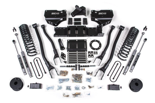 BDS Suspension 4 Inch Lift Kit w/ 4-Link | Ram 3500 w/ Rear Air Ride (19-24) 4WD | Diesel | 6 Bolt / NX2 Nitro Series 