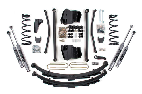 BDS Suspension 4 Inch Lift Kit | Long Arm | Dodge Ram 2500 Power Wagon (2008) 4WD | Gas | Leaf Springs / 3-1/2 Inch Axle / NX2 Nitro Series 