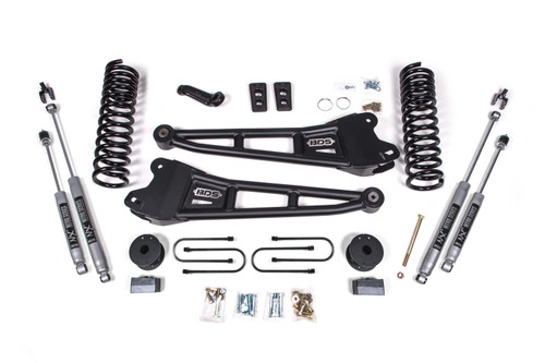 BDS Suspension 4 Inch Lift Kit w/ Radius Arm | Ram 3500 w/ Rear Air Ride (13-18) 4WD | Gas | NX2 Nitro Series 