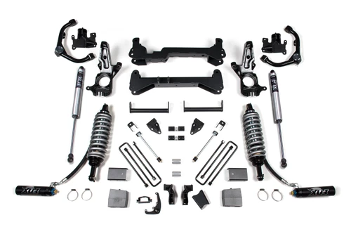 7 Inch Lift Kit | FOX 2.5 Coilover Conversion | Chevy Silverado or GMC Sierra 2500HD (01-10) 2WD | Carrier Below Crossmember