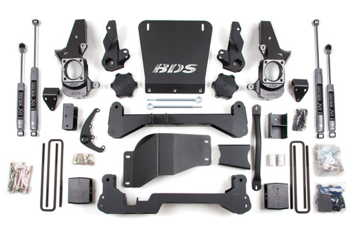 7 Inch Lift Kit | Chevy Silverado or GMC Sierra 2500HD/3500 (01-10) 4WD | 5 Inch Block Kit / NX2 Nitro Series / Standard Knuckle