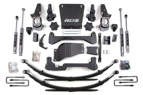 7 Inch Lift Kit | Chevy Silverado or GMC Sierra 2500HD/3500 (01-10) 4WD | Leaf Springs / NX2 Nitro Series / Standard Knuckle