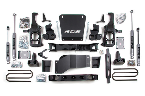 BDS Suspension 6.5 Inch Lift Kit | Chevy Silverado or GMC Sierra 2500HD/3500 (11-19) | 5 Inch Block Kit w/ Overload / NX2 Nitro Series 
