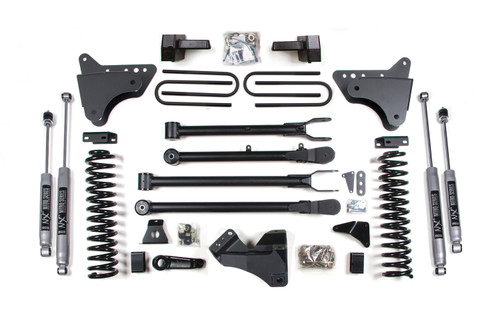 6 Inch Lift Kit w/ 4-Link | Ford F250/F350 Super Duty (05-07) 4WD | Diesel | 4 Inch Block Kit w/o Overload / NX2 Nitro Series