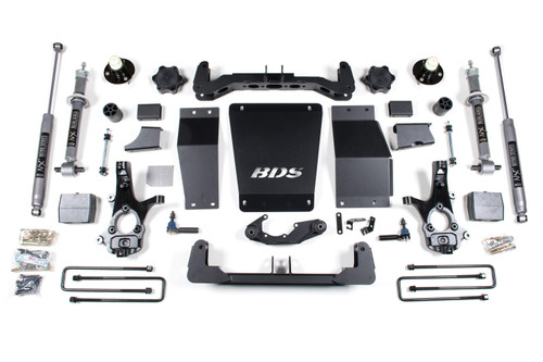 BDS Suspension 6 Inch Lift Kit | BDS Strut | Chevy Silverado or GMC Sierra 1500 (14-18) 4WD | Block Kit / NX2 Nitro Series / Aluminum / Stamped Steel 