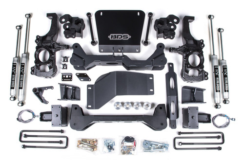 BDS Suspension 6.5 Inch Lift Kit | Chevy Silverado or GMC Sierra 2500HD/3500HD (20-26) 4WD | 5 Inch Block Kit w/o Overload / NX2 Nitro Series 