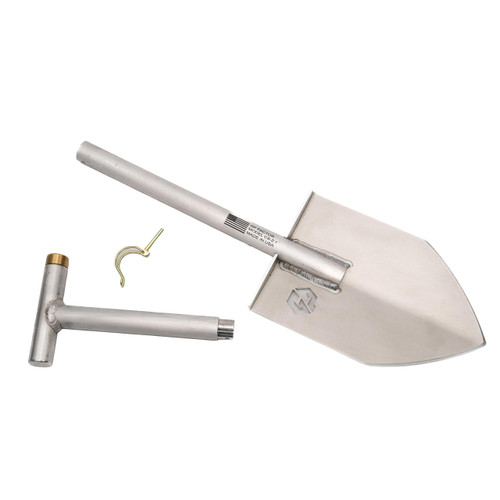 GP Factor CS-2.1 Camp Shovel - Two Piece - Raw Aluminum