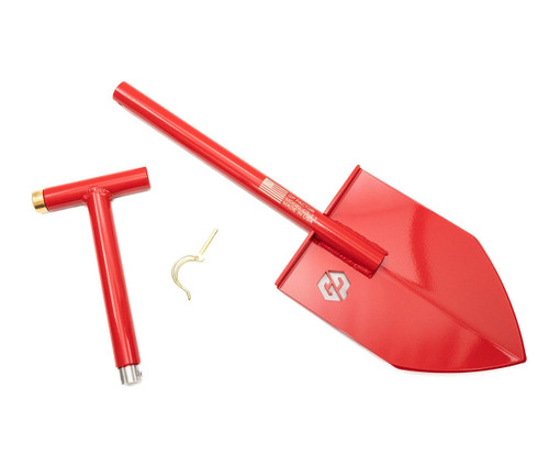 GP Factor CS-2.1 Camp Shovel - Two Piece - Red 