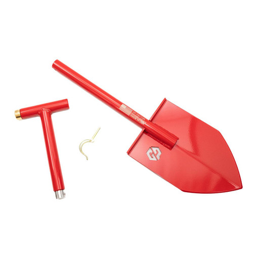 GP Factor CS-2.1 Camp Shovel - Two Piece - Red 