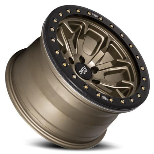  Dirty Life Race Wheels DT-1 9303 Satin Gold W/Simulated Beadlock Ring 17X9 6-139.7 -38Mm 106Mm 