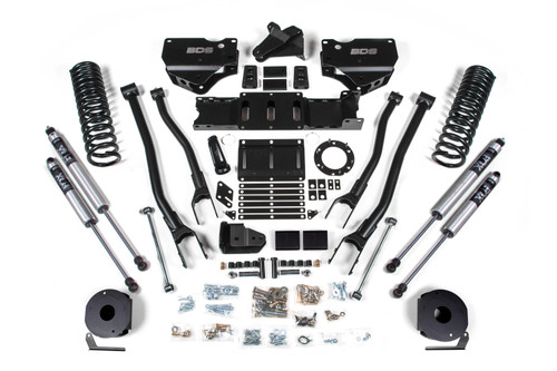 BDS Suspension 4 Inch Lift Kit w/ 4-Link | Ram 2500 w/ Rear Air Ride (19-24) 4WD | Gas | FOX 2.0 Performance Series 