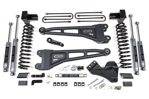 BDS Suspension 5 Inch Lift Kit w/ Radius Arm | Ford F250/F350 Super Duty (23-26) 4WD | Gas | Leaf Springs / FOX 2.0 Performance Series 