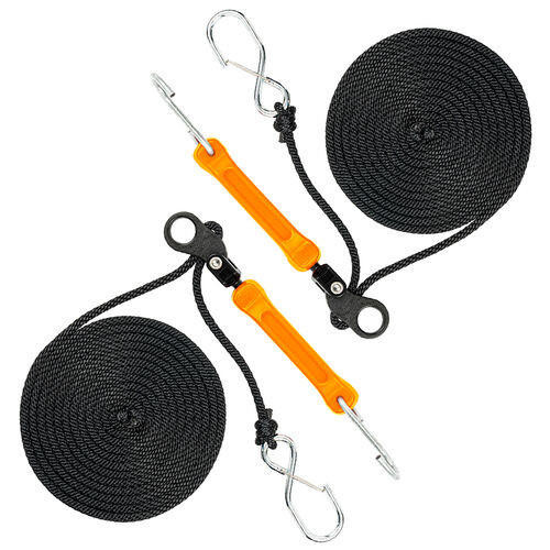 Perfect Bungee PERFECT TIE DOWN - 12' ROPE LOCK TIE DOWN WITH SHOCK ABSORBER, ORANGE 