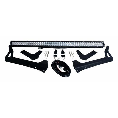 RT Offroad 50\" LED Light Bar and Windshield Bracket Kit for 2007-2018 Jeep JK Wrangler 