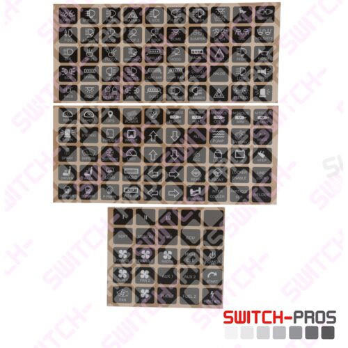  Switch-Pros Horizontal Switch Legends (2.5 Sheets) 