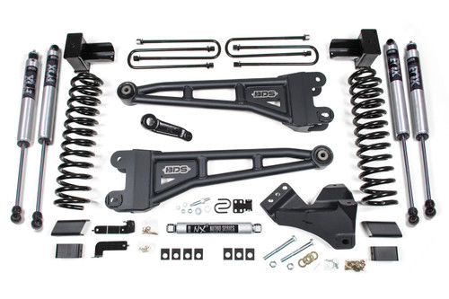 BDS Suspension 5 Inch Lift Kit w/ Radius Arm | Ford F250/F350 Super Duty (23-26) 4WD | Diesel | 5 Inch Block Kit w/o Overload / FOX 2.0 Performance Series 