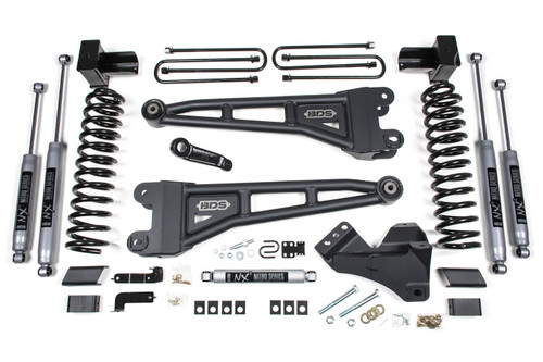 5 Inch Lift Kit w/ Radius Arm | Ford F250/F350 Super Duty (23-26) 4WD | Gas | 5 Inch Block Kit w/o Overload / NX2 Nitro Series