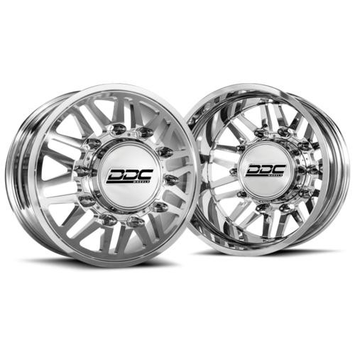 DDC Wheels Silverado/Sierra Dually Wheel Kit 11-23 Aftermath Polished 22X8.25 8X210 12.50 