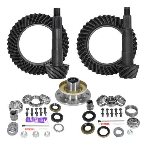 Yukon Gear and Axle Ring & Pinion Gear Kit Package Front & Rear with Install Kits - Toyota 8/7.5R 