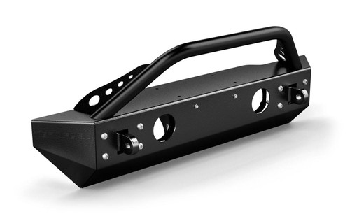 07-18 Wrangler JK RockGuard Explorer Front Bumper w/ Hoop Offset Drum Winch TeraFlex 4653170